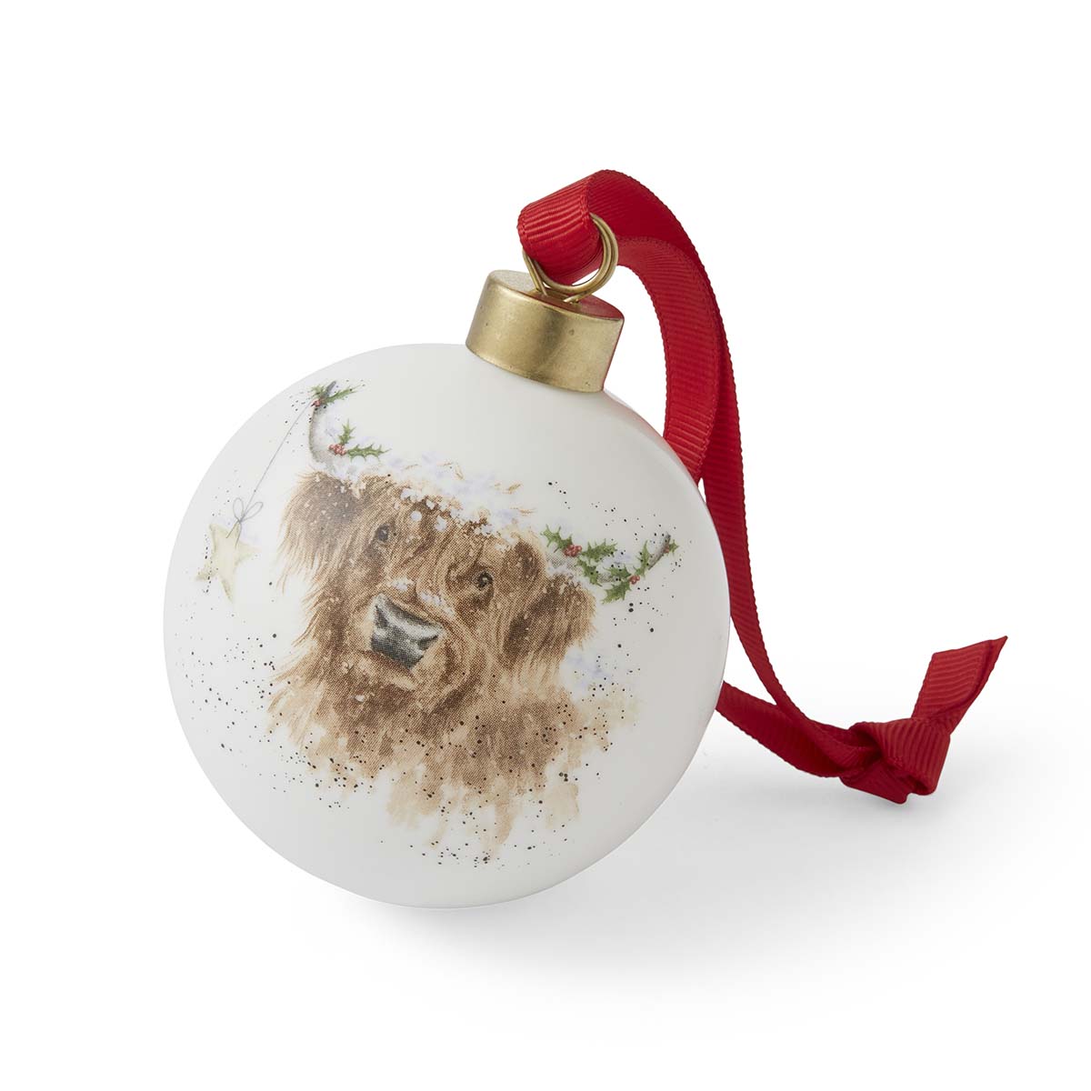 Wrendale Designs Highland Cow Bauble image number null